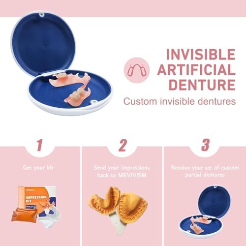 Mevivism removable denture set with storage case