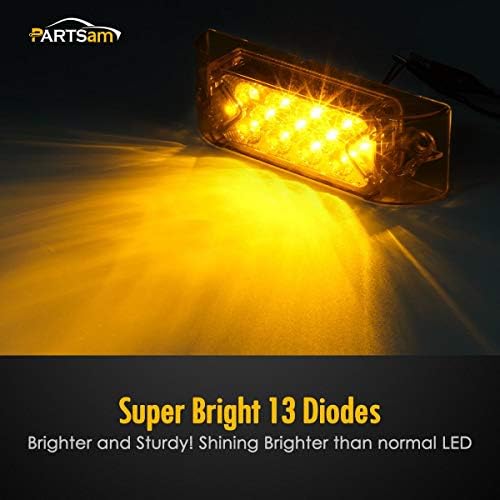 Partsam multi faceted rectangle LED trailer signal showing the reflective inner lens backing