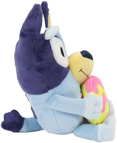 Animal Adventure Bluey plush toy side profile showing soft material