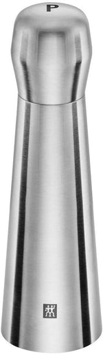 Zwilling stainless steel pepper mill front view kitchen tool