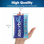 Absorb Pro moisture absorbing bag showing pink indicator meaning it needs recharging.