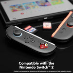 Lexar 1 Terabyte microSD Express card positioned next to a compatible handheld gaming device.