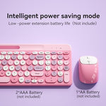 XISOGUU silent click wireless mouse in pink color highlighting the three level adjustable DPI button