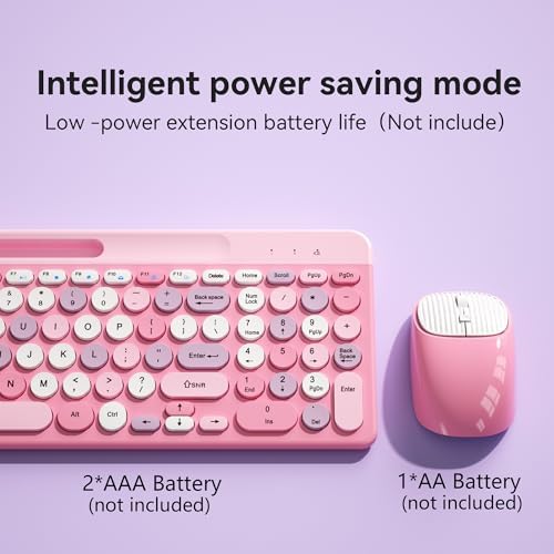 XISOGUU silent click wireless mouse in pink color highlighting the three level adjustable DPI button