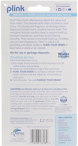 Six blue fizzy tablets for kitchen sink and garbage disposal