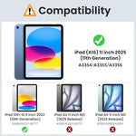 MoKo 10.9 inch tablet cover displaying translucent hard polycarbonate back shell