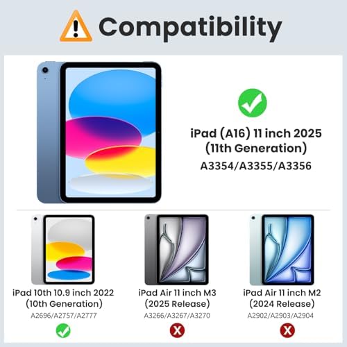 MoKo 10.9 inch tablet cover displaying translucent hard polycarbonate back shell