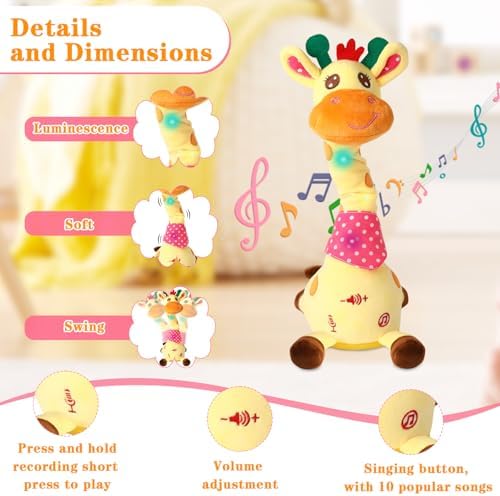 Side profile of LLUKEME dancing plush toy for kids