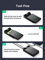UGreen computer accessory package layout including the enclosure case, power adapter, and USB connection wire
