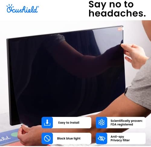 Anti glare screen protector on laptop under bright office lighting