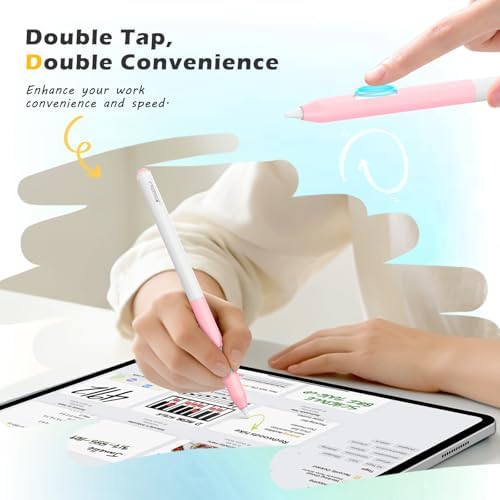 MoKo silicone pencil cover attached magnetically to a tablet for wireless charging.