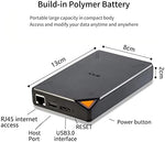 SSK portable storage device displaying the integrated ports including RJ45 Ethernet and USB 3.0 connections