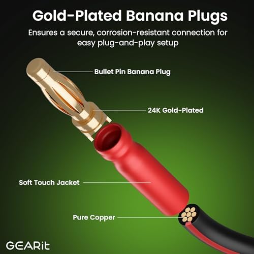 High fidelity audio cable connected to home speaker system
