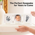 KeaBabies white and gold baby registry gift set displaying real glass cover durability.