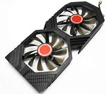 Dual CCTVA cooling fan replacement kit for XFX AMD Radeon graphics cards unboxed on a clean surface