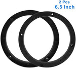 Two black plastic car stereo speaker mounting adaptors