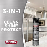 Two pack of Weiman stainless steel spray showing the Good Housekeeping seal