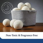 Authentic USA imported wool dryer balls for sustainable home laundry care.