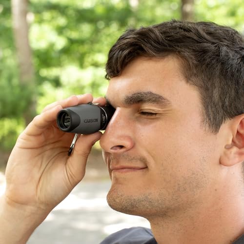 Carson MiniMight monocular inside its soft carrying pouch