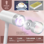 Side view of the lightweight ABS and aluminum alloy adjustable nail light for home DIY.