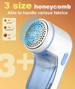Tohsssik sweater shaver removing pills from wool fabric.