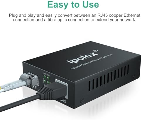 Ipolex fiber optic converter kit with two SFP modules