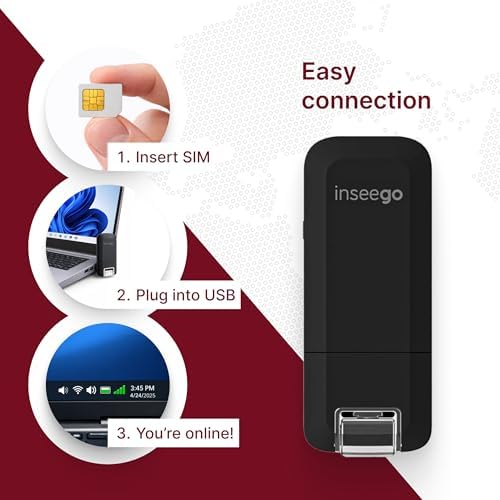 Close up of the Inseego USB8 compact mobile modem design