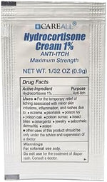 Side view of CareAll hydrocortisone box showing drug facts and usage instructions