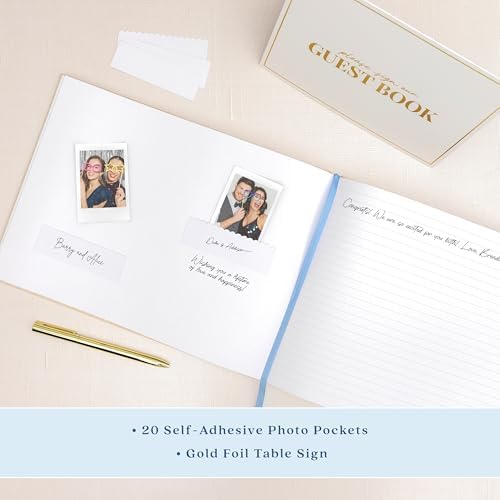 Elyn guest book set with gold gel pen and table sign