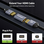 Leenue aluminum HDMI female to female adapter side view