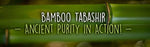 Ancient Purity bamboo tabashir powder scoop and product size