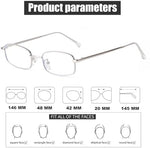 ADEWU 90s inspired rectangle clear lens glasses