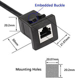 CERRXIAN shielded RJ45 female to male extension wire showing the full 2 meter length.