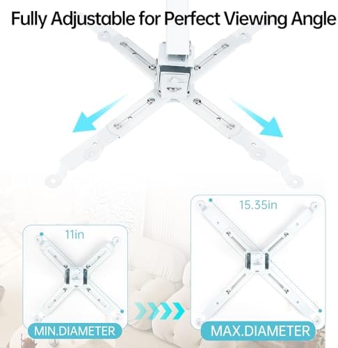 Runhike projector bracket showing cable management system
