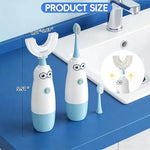 Hikid imported electric toothbrush for kids with battery compartment and power switch
