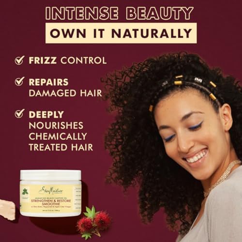 Shea Moisture Jamaican black castor oil hair care cream top angle shot