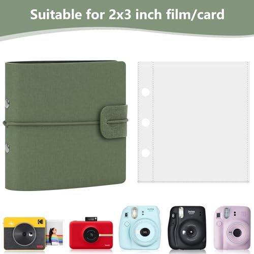 Vienrose 3 ring kpop photocard binder open displaying clear high transparency pocket pages filled with instant prints.