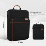 iKammo 13 inch protective bag accommodating an iPad Pro with accessories inside pockets.