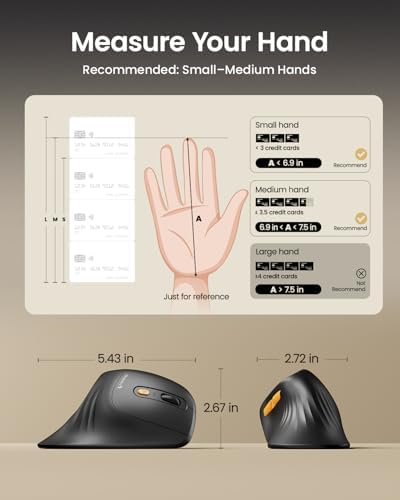 ProtoArc vertical computer mouse packaging showing included USB-C rechargeable cable and receiver.