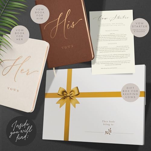 Close up of gold foil lettering on Artesori wedding vow books