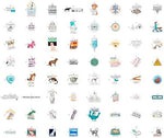 Close up of animal themed veterinary stickers