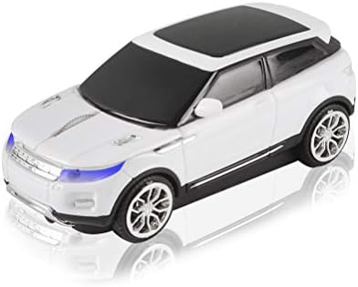 Sunffice white sports car mouse side angle view