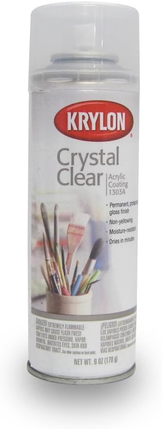 Wood and metal surfaces protected by high-gloss UV-resistant spray paint.