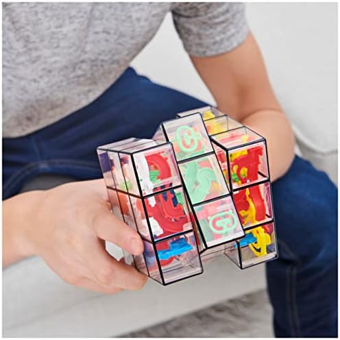 Rubiks Perplexus 3D maze puzzle ball showing internal steel tracks