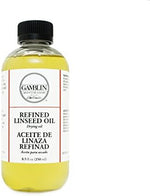 Authentic Gamblin refined linseed oil bottle for oil painting