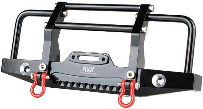 KYX racing CNC aluminum front bumper front view for 1/18 RC crawler car