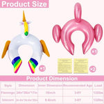 Two pack inflatable animal swim rings for toddlers.
