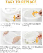 Tiga potty liners product bundle stack of 50 count
