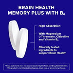 Qunol Brain Health Memory Plus smooth coated tablets close up view