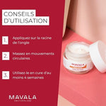Mavala professional nail cream for moisturizing fingernails and cuticles during a manicure